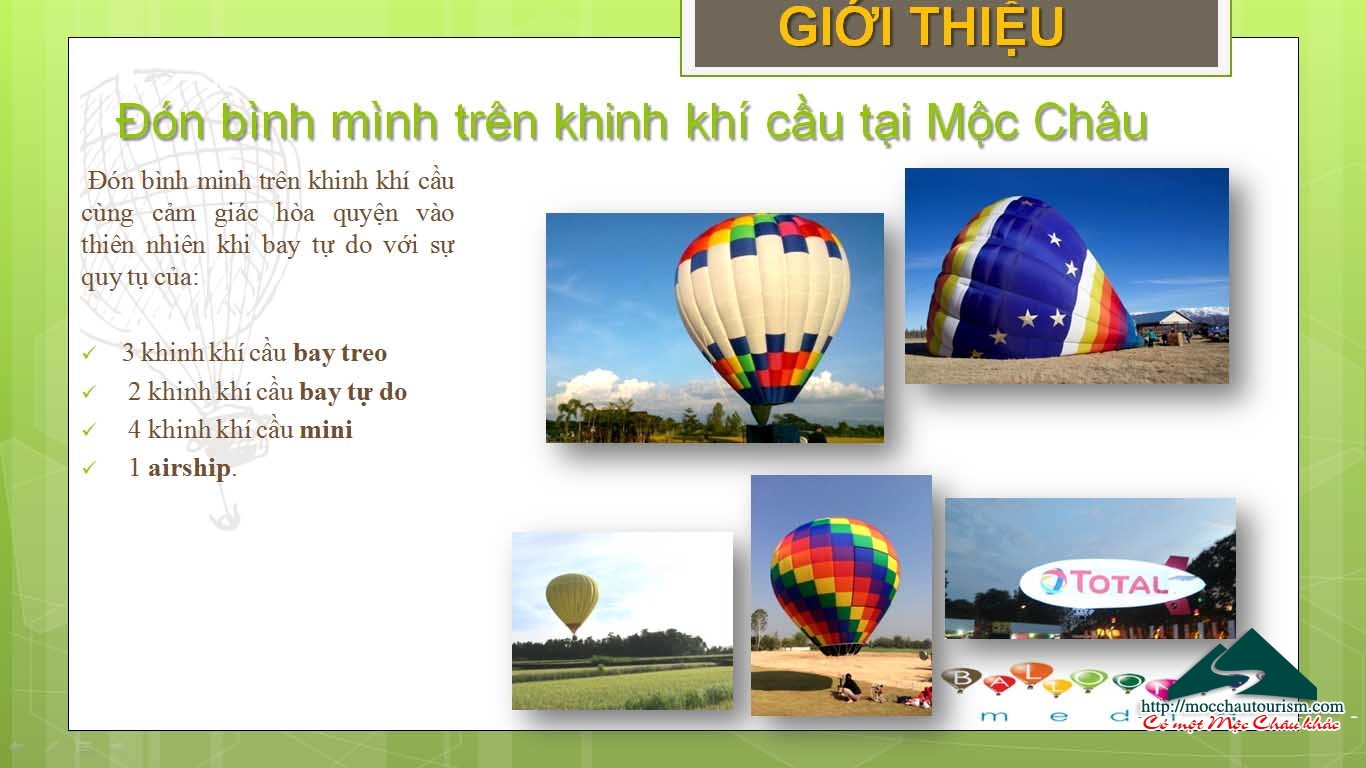 THÔNG BÁO Chương trình tổ chức bay khinh khí cầu Quốc tế tại huyện Mộc Châu